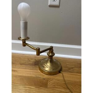 Vintage Brass Swing Arm Table Lamp